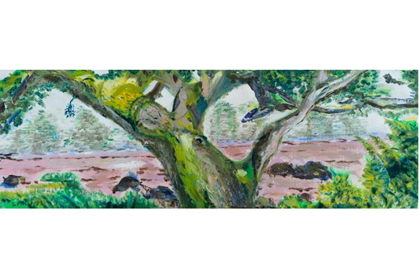 Au bord de la riviere d'Etel, 30x90