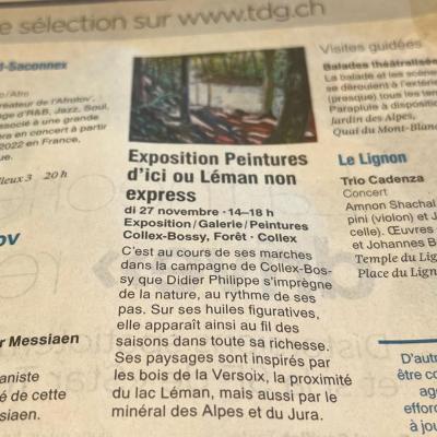 Didier Philippe Tribune de Genève novembre 2022